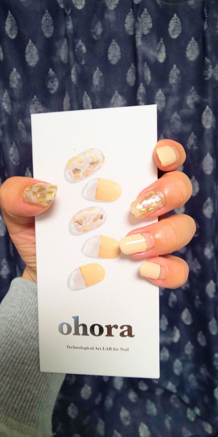 セミキュアジェルネイル(ハンド)/ohora/ネイルシールを使ったクチコミ(1枚目)