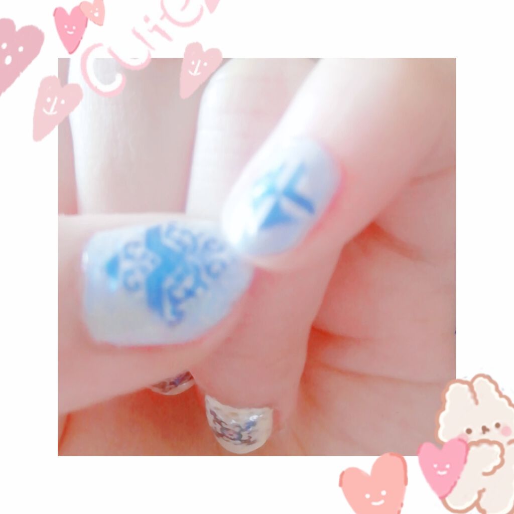 LJ ジェルネイル トップコート オーロラ/セリア/ジェルネイルを使ったクチコミ(2枚目)