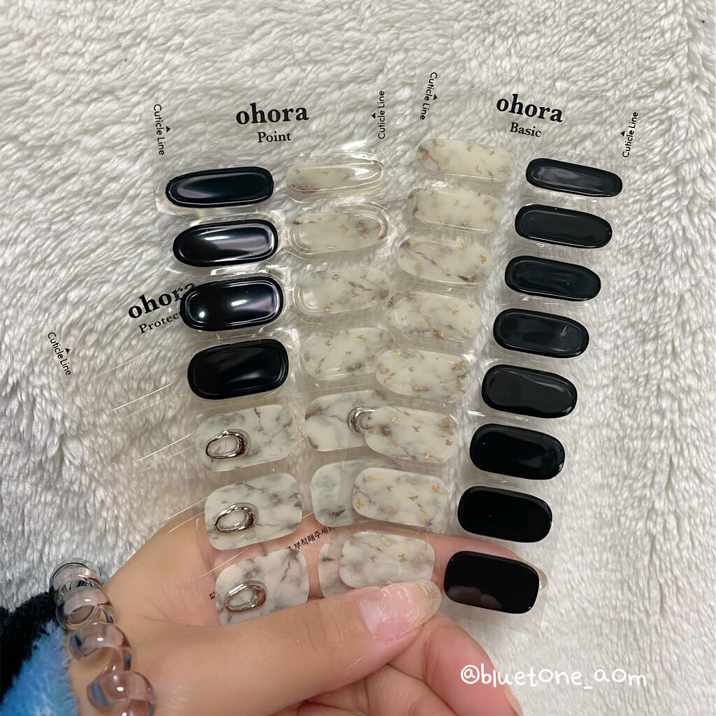 セミキュアジェルネイル（ハンド） NP-083 N Marble Stone (Autumn Story Collection)/ohora/ネイルシールを使ったクチコミ（2枚目）