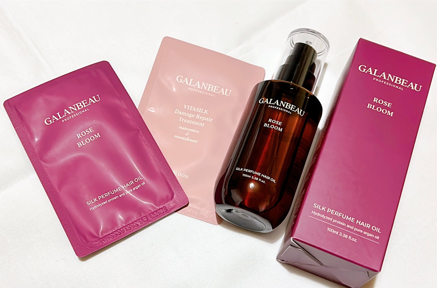 シルクパフュームヘアオイル(ローズブルーム)/ガランビュー/ヘアオイルを使ったクチコミ(1枚目)