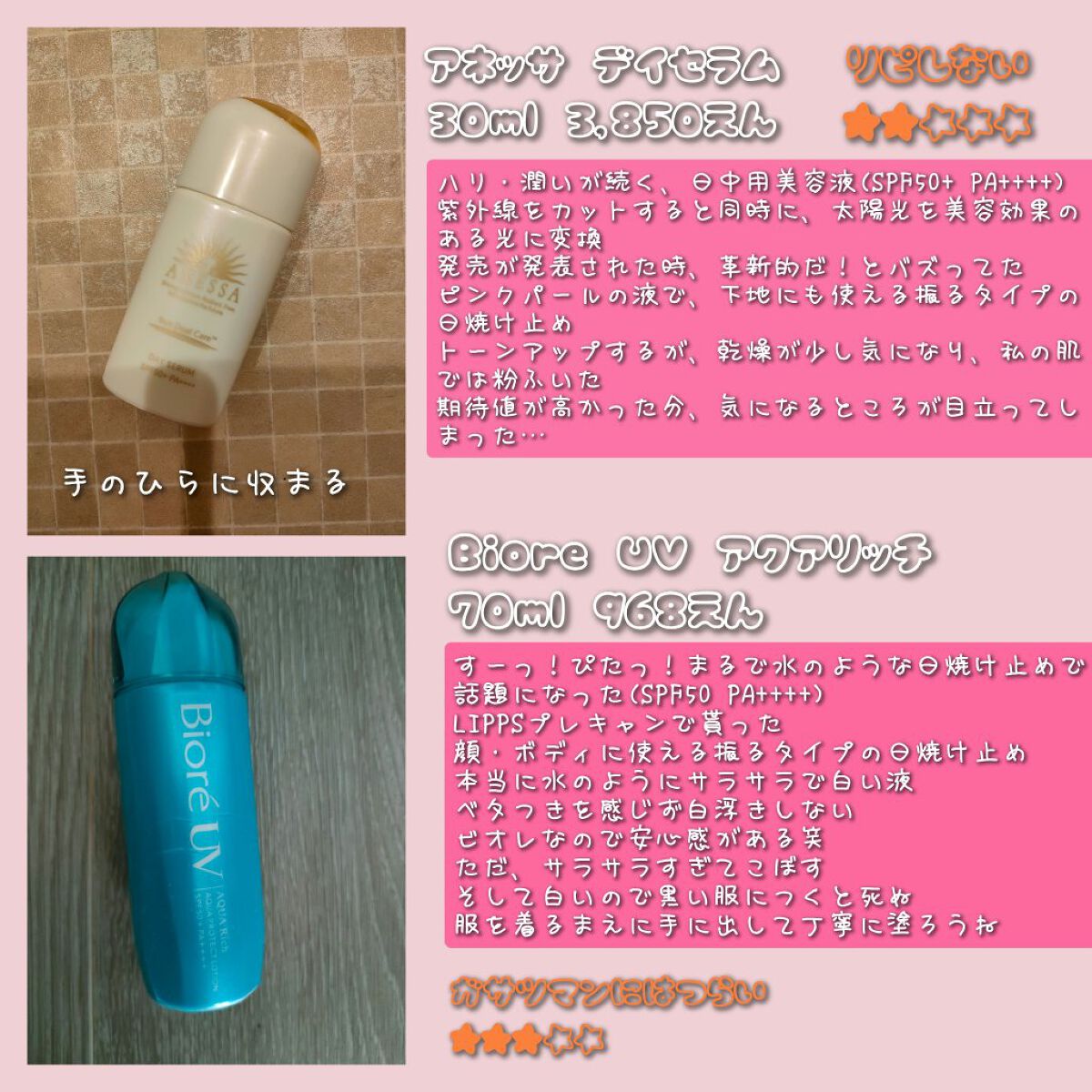 UV  アスリズム　スキンプロテクトエッセンス/ビオレ/日焼け止めローションを使ったクチコミ（2枚目）