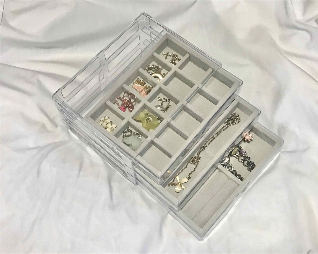 3段式クリアーケース/DAISO/その他化粧小物を使ったクチコミ(2枚目)