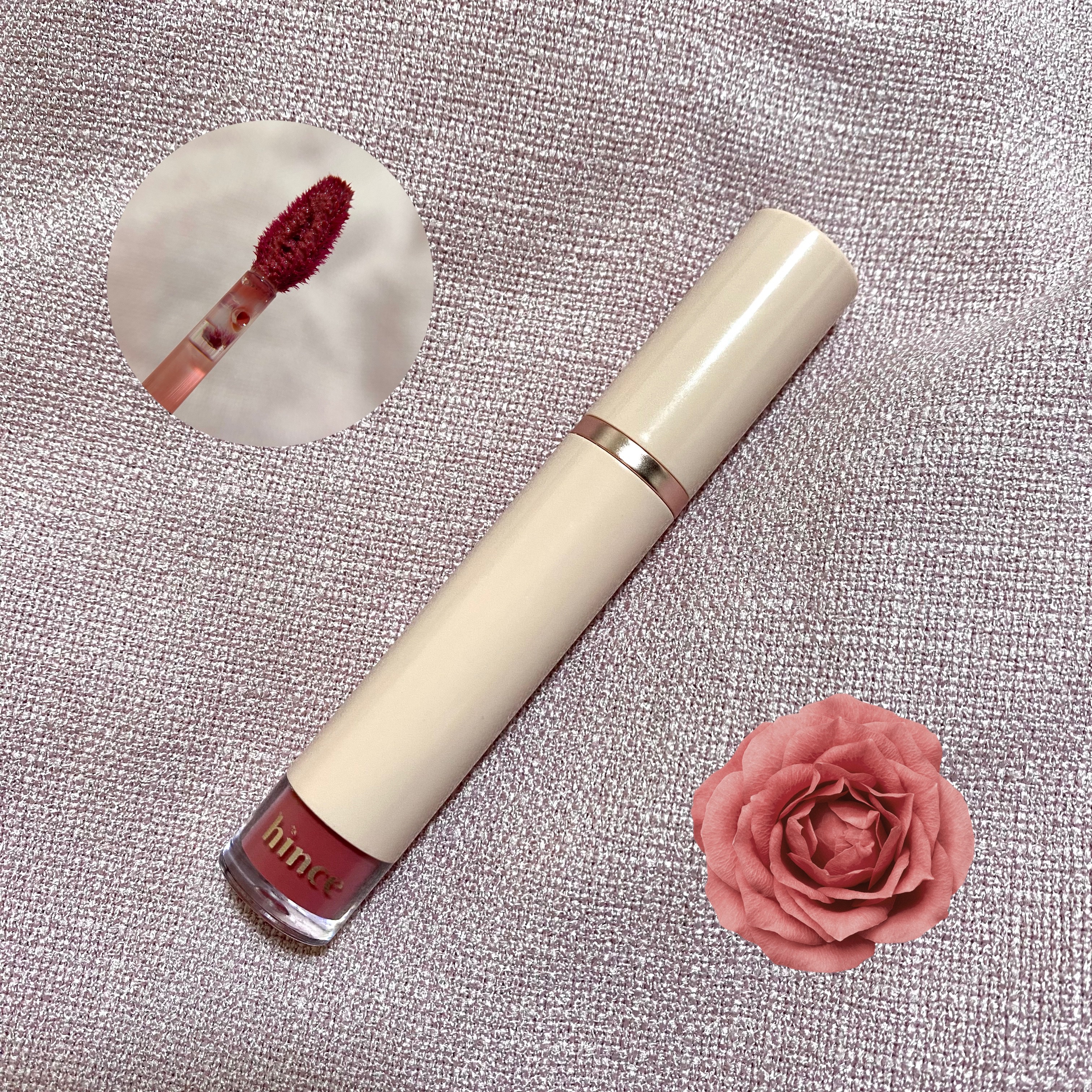 ムードインハンサーウォーターリキッドグロウ W013 アディクティド/hince/口紅を使ったクチコミ（2枚目）