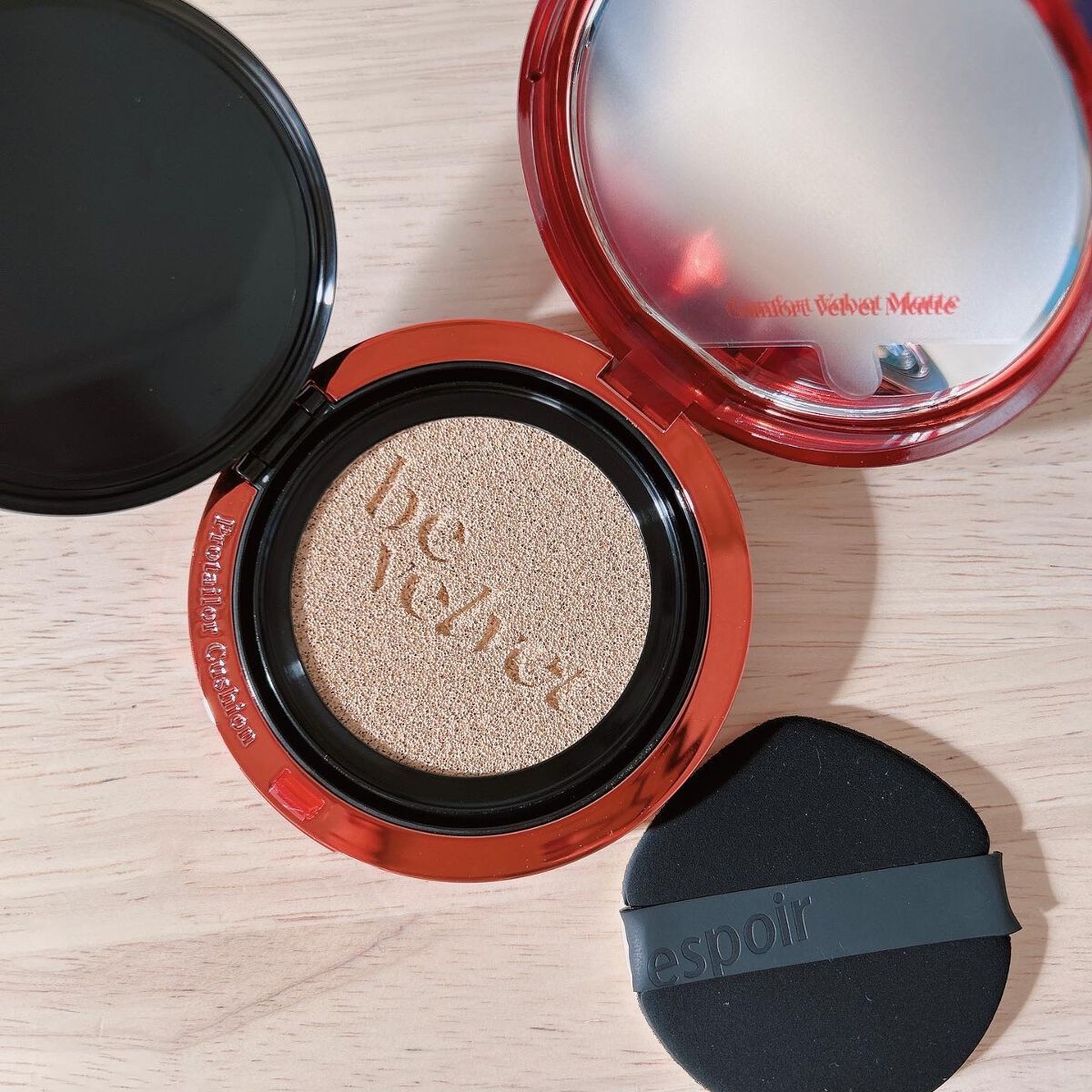 プロテーラービーベルベットカバークッション/espoir/クッションファンデーションを使ったクチコミ(2枚目)