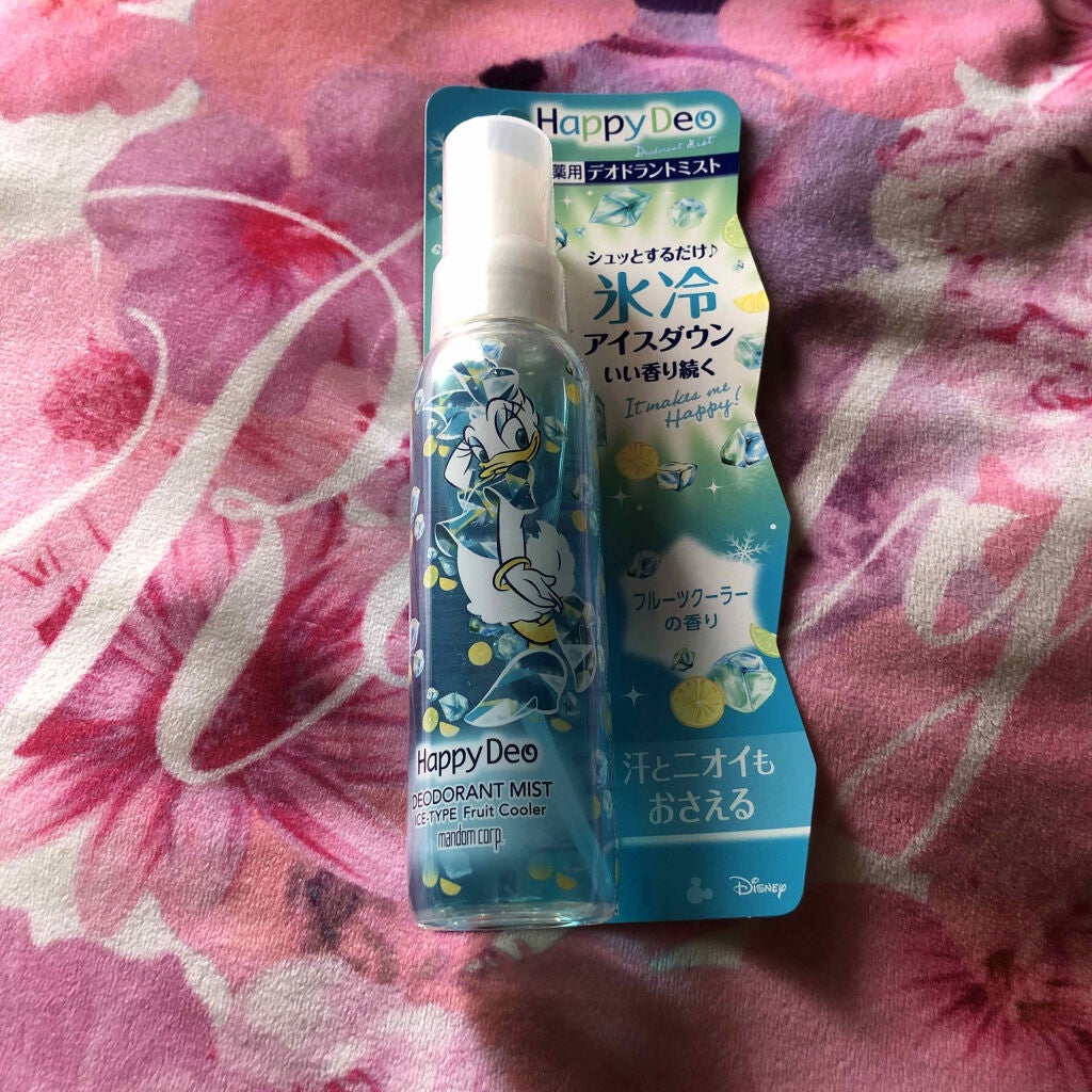 ハッピーデオ デオドラントミスト アイスダウン フルーツクーラー/マンダム/デオドラント・制汗剤を使ったクチコミ(1枚目)