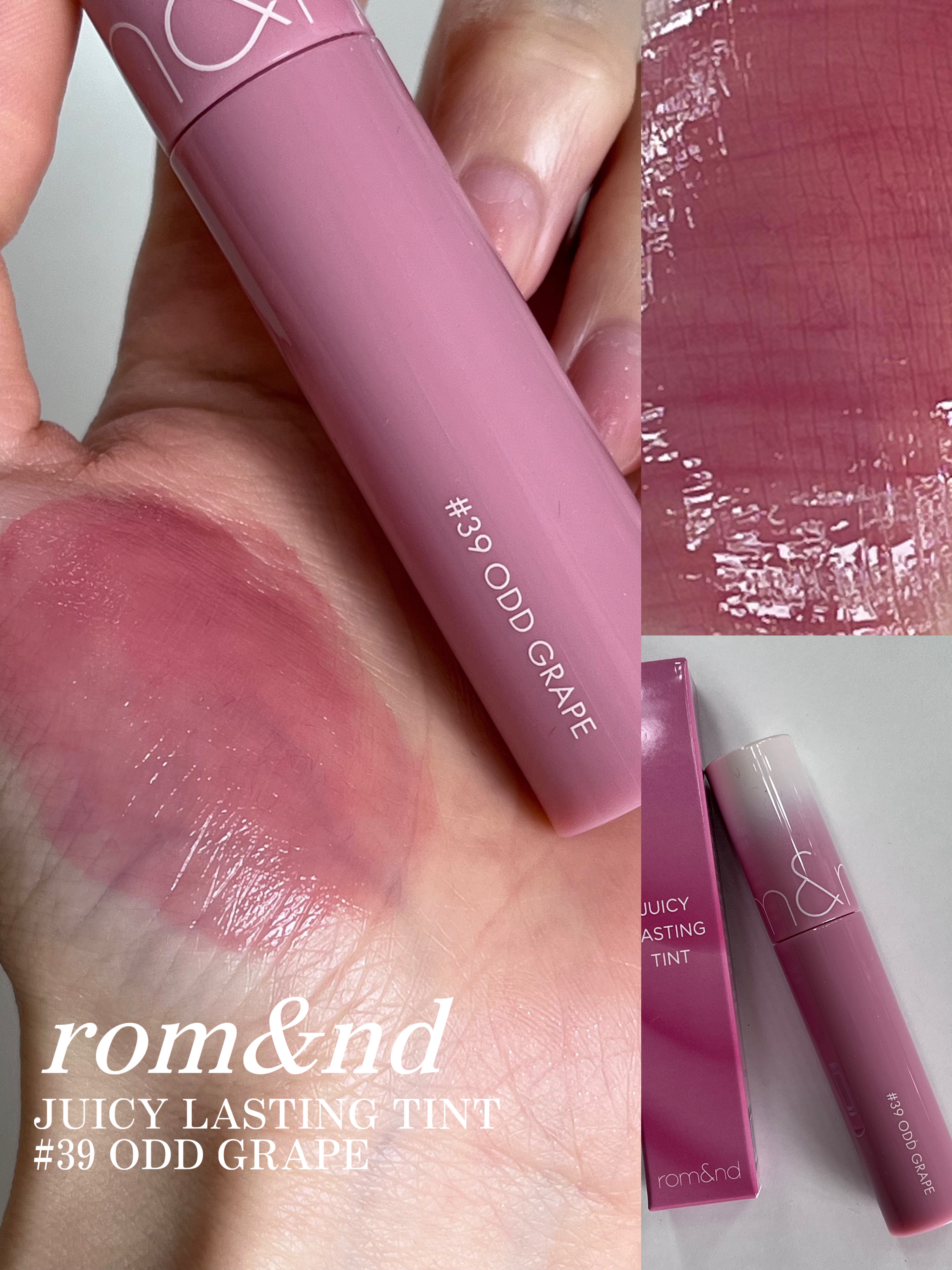 ジューシーラスティングティント/rom&nd/リップティントを使ったクチコミ（2枚目）