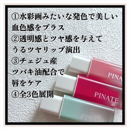 ナチュラルブルームリップオイルセラム 3色セット/PINATE/リップグロスを使ったクチコミ(3枚目)