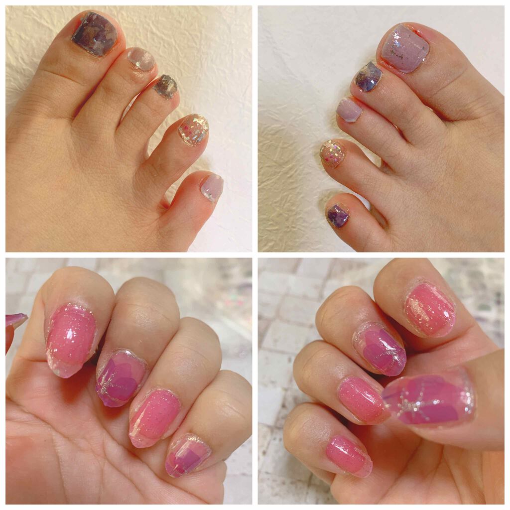 ネイルシール/Qoo10/ネイルシールを使ったクチコミ（2枚目）