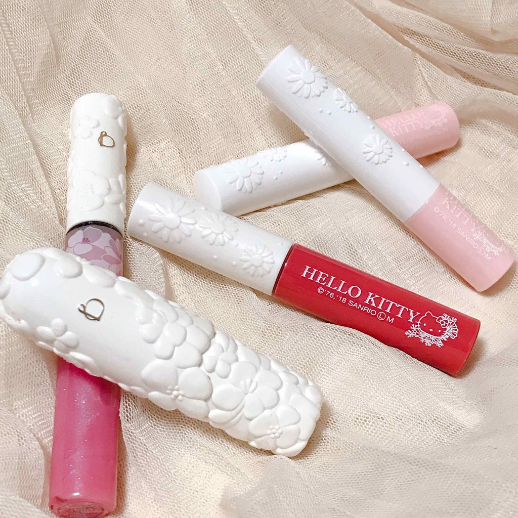 Blooming Kitty リップグロス/DAISO/リップグロスを使ったクチコミ（3枚目）