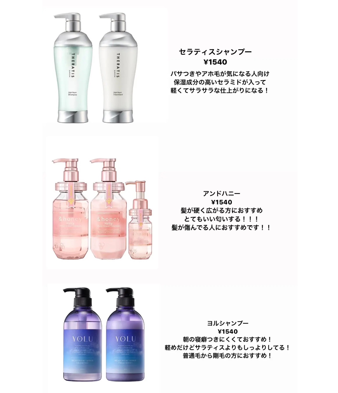 &honey Melty モイストリペア シャンプー1.0／モイストリペア ヘアトリートメント2.0/&honey/市販シャンプーを使ったクチコミ（3枚目）