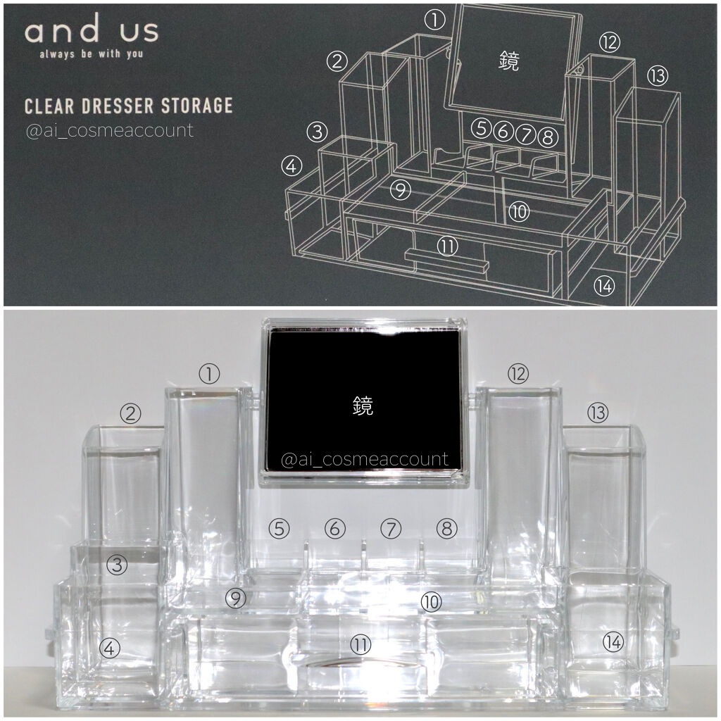 クリアドレッサー収納/3COINS/その他を使ったクチコミ（2枚目）