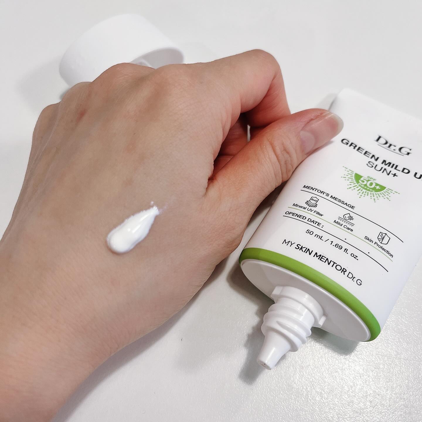 グリーンマイルドサンスティック SPF50+ PA++++/Dr.G/日焼け止めスティックを使ったクチコミ（2枚目）