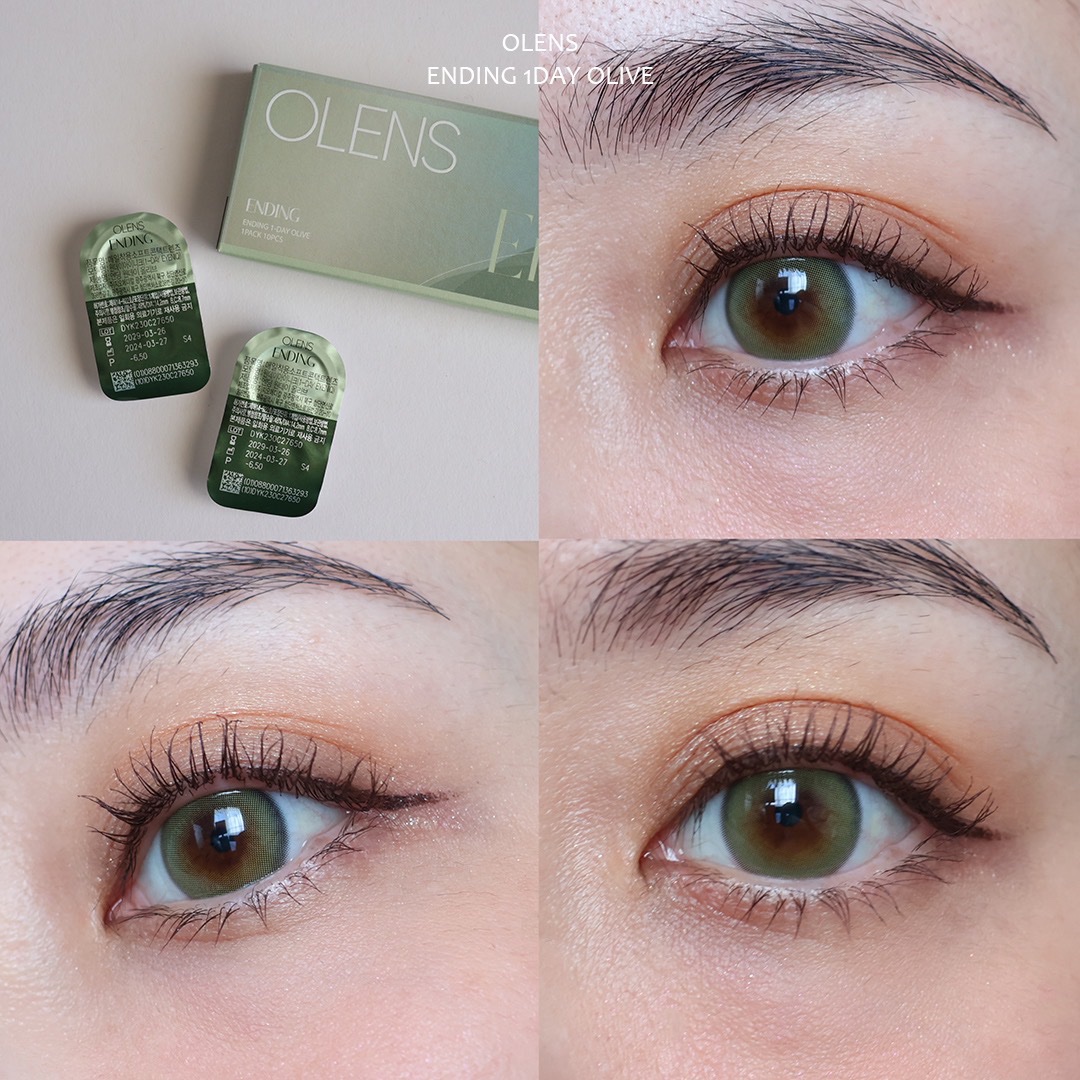 Glowy Golden Olive/OLENS/ワンデー（１DAY）カラコンを使ったクチコミ（3枚目）