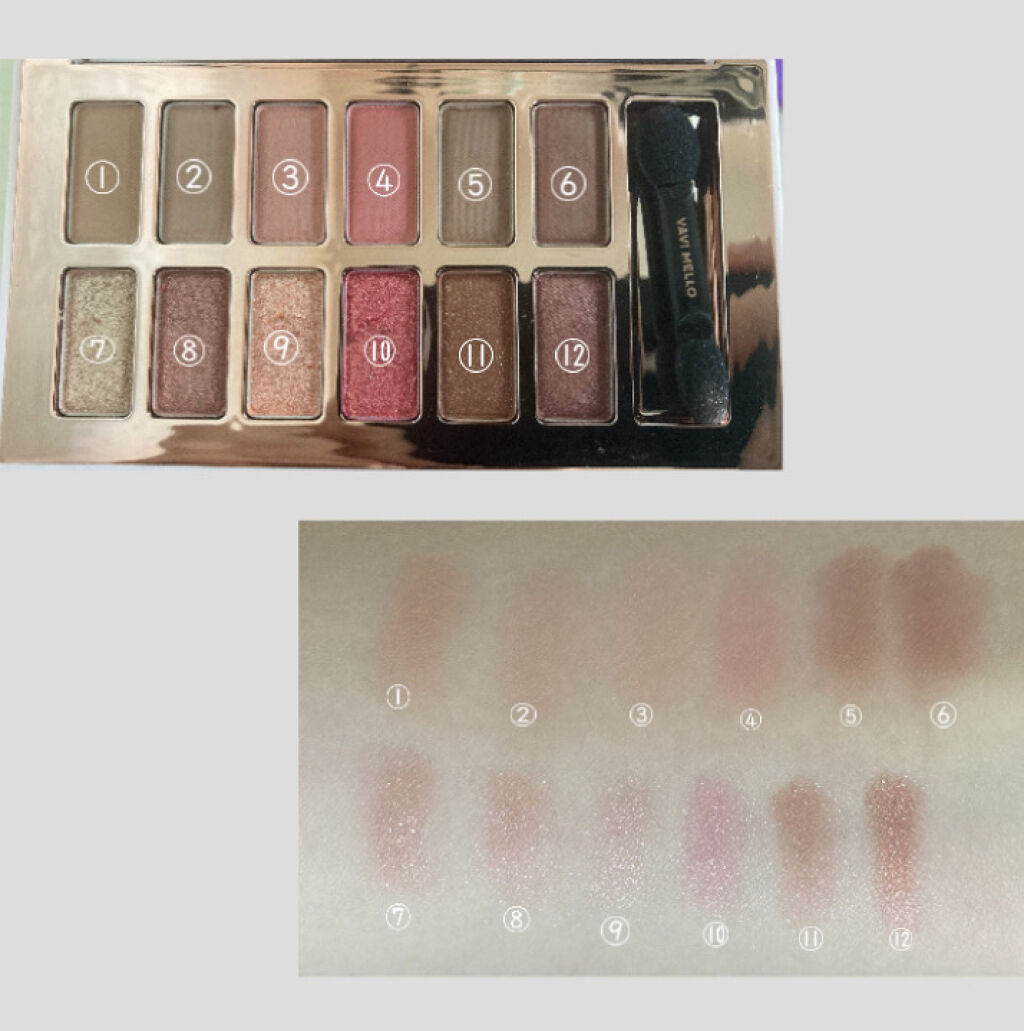 バレンタインボックス3ローズモーメント/VAVI MELLO/アイシャドウパレットを使ったクチコミ（2枚目）