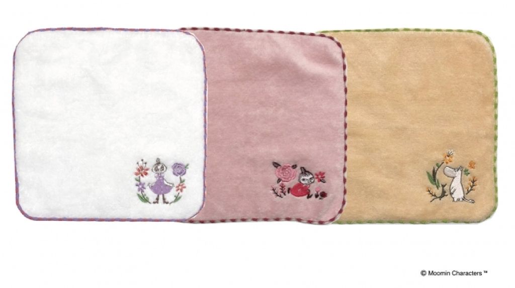 ムーミンショップ 刺繍ミニタオル フラワーリース