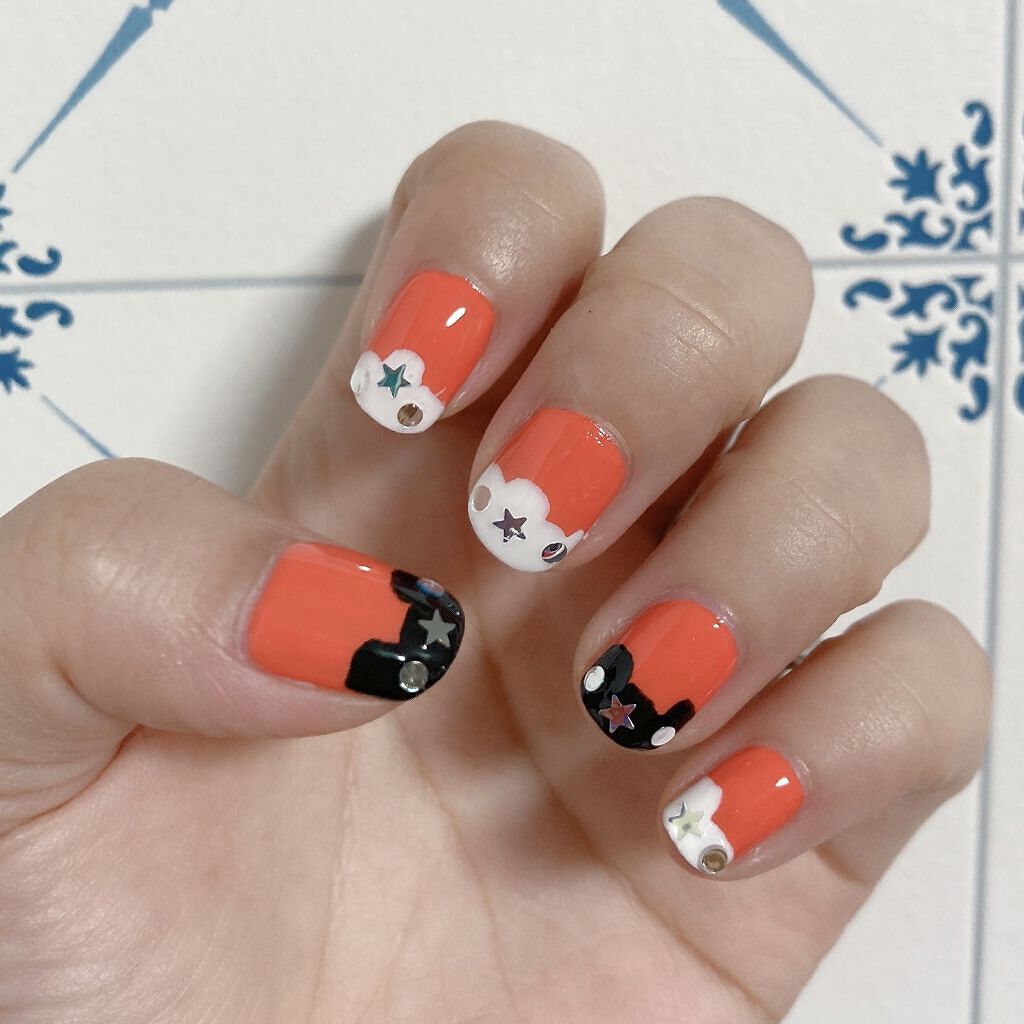 AT濃密グラマラスネイルエナメル 22 ブラック/Art Collection/マニキュアを使ったクチコミ（3枚目）