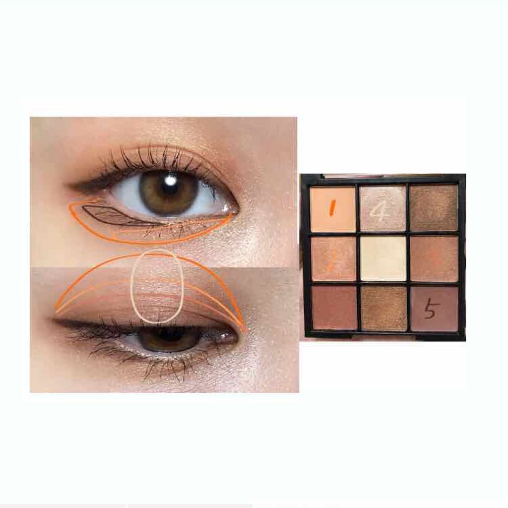 UR GLAM BLOOMING EYE COLOR PALETTE/U R GLAM/アイシャドウパレットを使ったクチコミ(2枚目)