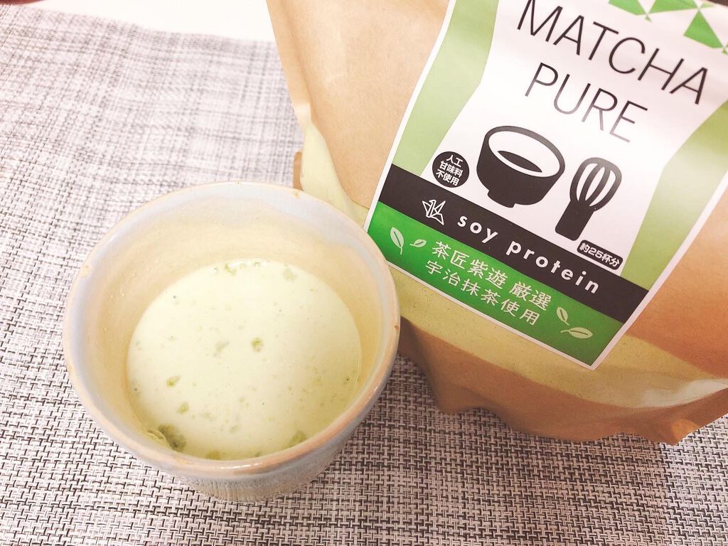 MATCHA PURE(プロテインパウダー)/ピュアパートナー/ソイプロテインを使ったクチコミ(1枚目)