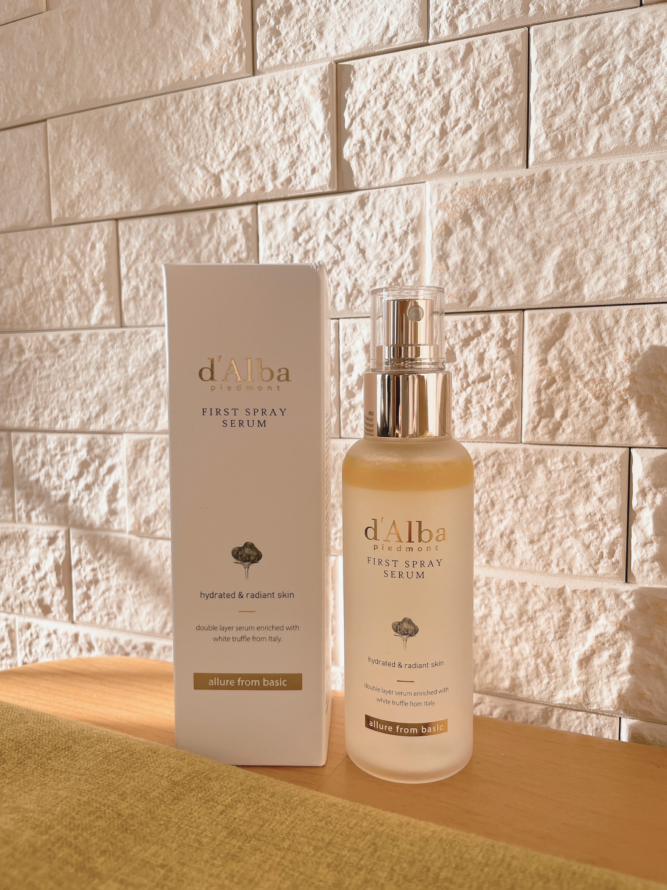 ダルバ ホワイトトリュフファーストスプレーセラム/ダルバ/ミスト状化粧水を使ったクチコミ（1枚目）