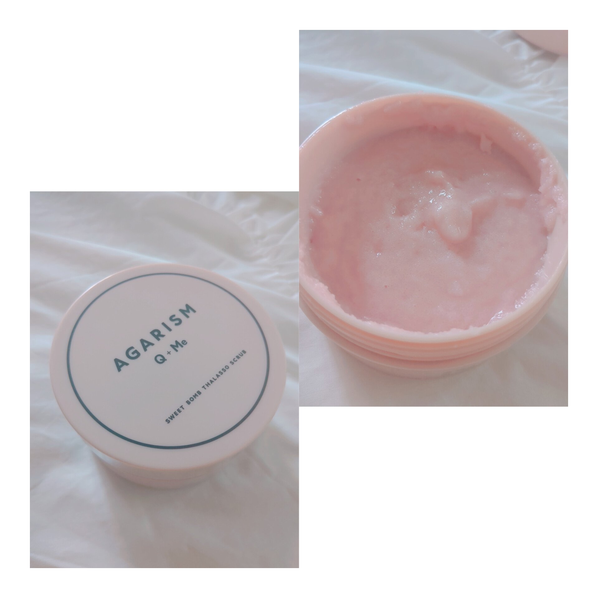 Q+Me スウィート ボム タラソ スクラブ/AGARISM/バストケア・ヒップケアを使ったクチコミ（1枚目）