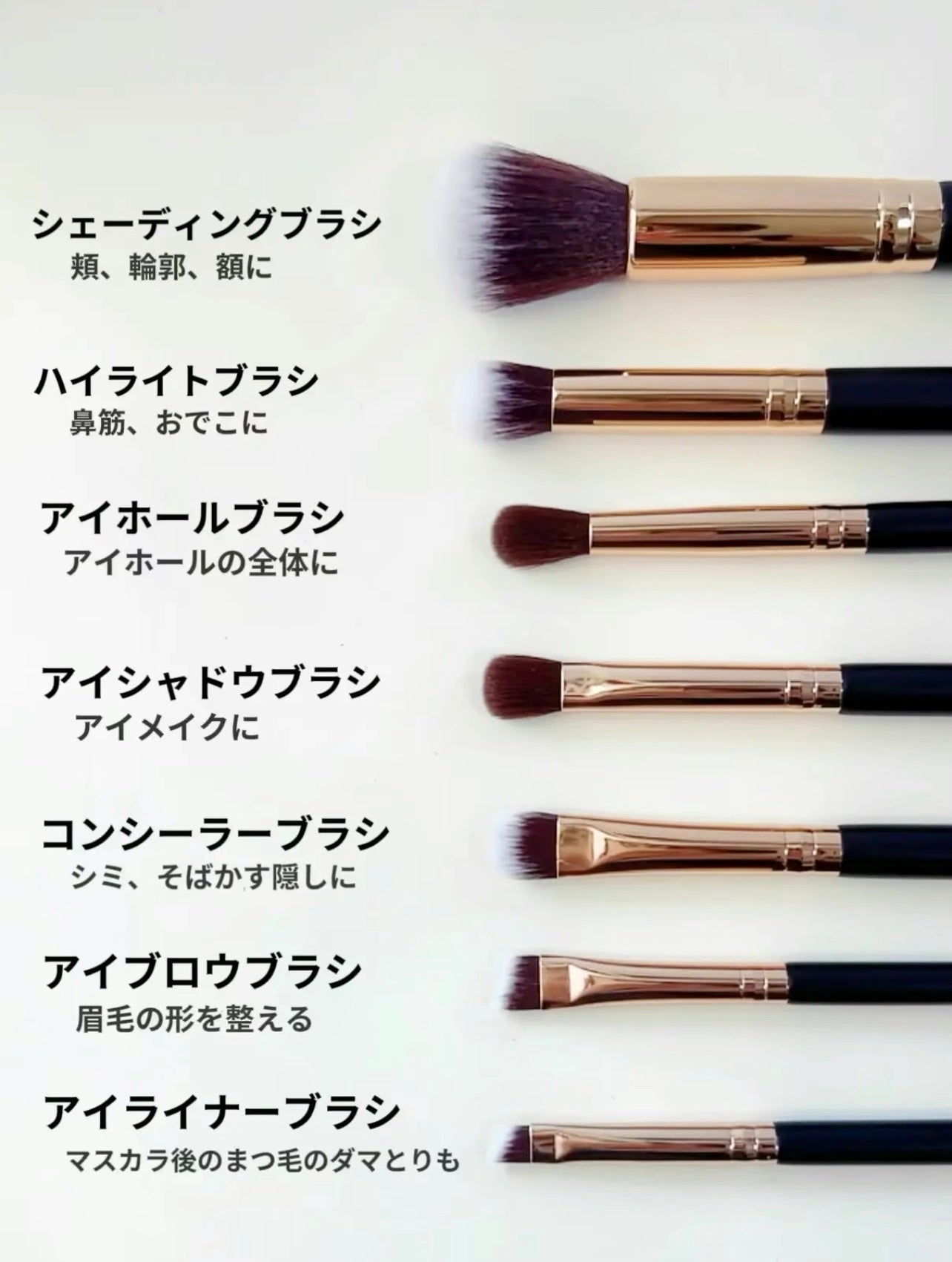 貴族のゴールド メイクブラシ11本セット 化粧ポーチ付き/SIXPLUS/メイクブラシを使ったクチコミ(6枚目)