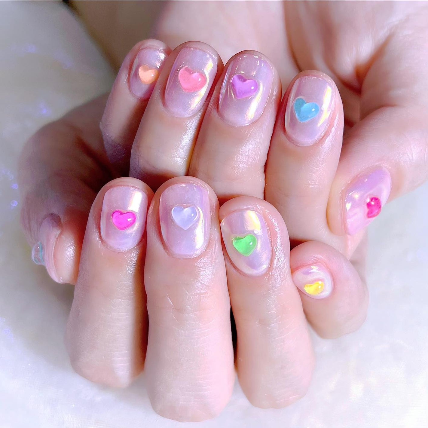 なかやまちえこ on LIPS 「オーロラ×ハート♡⠀⠀@chapon_930⠀前回のお色違いネ..」(2枚目)