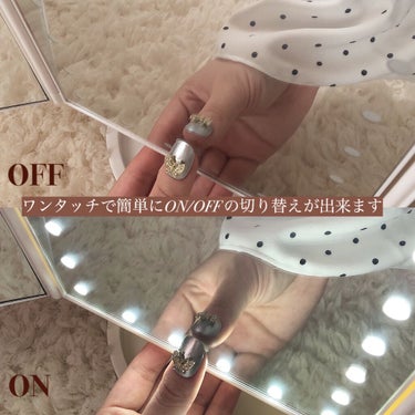 LED付コンパクト三面鏡/DAISO/その他化粧小物を使ったクチコミ（4枚目）