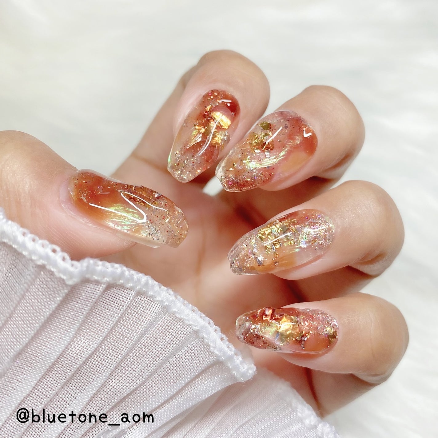 ⋆͛🦖⋆͛aomi on LIPS 「オリジナルフラッシュを使いつつニュアンスネイルしてみた!ブラウ..」(7枚目)