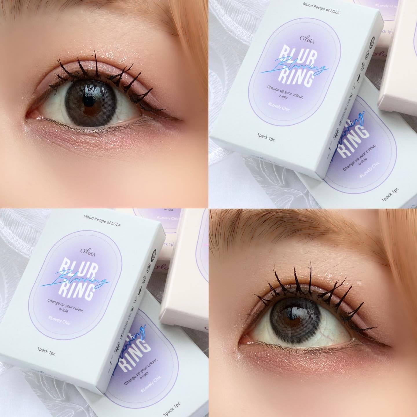 ブラーリング ブラーリンググレー (BLURRING GRAY)/OLOLA/カラーコンタクトレンズを使ったクチコミ（1枚目）