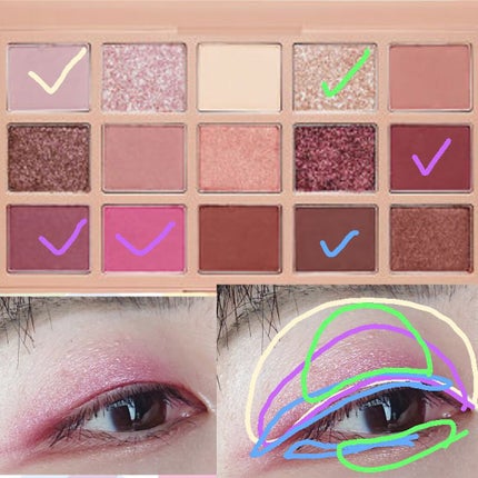 プレイカラーアイパレット ローズボム/ETUDE/アイシャドウパレットを使ったクチコミ(2枚目)