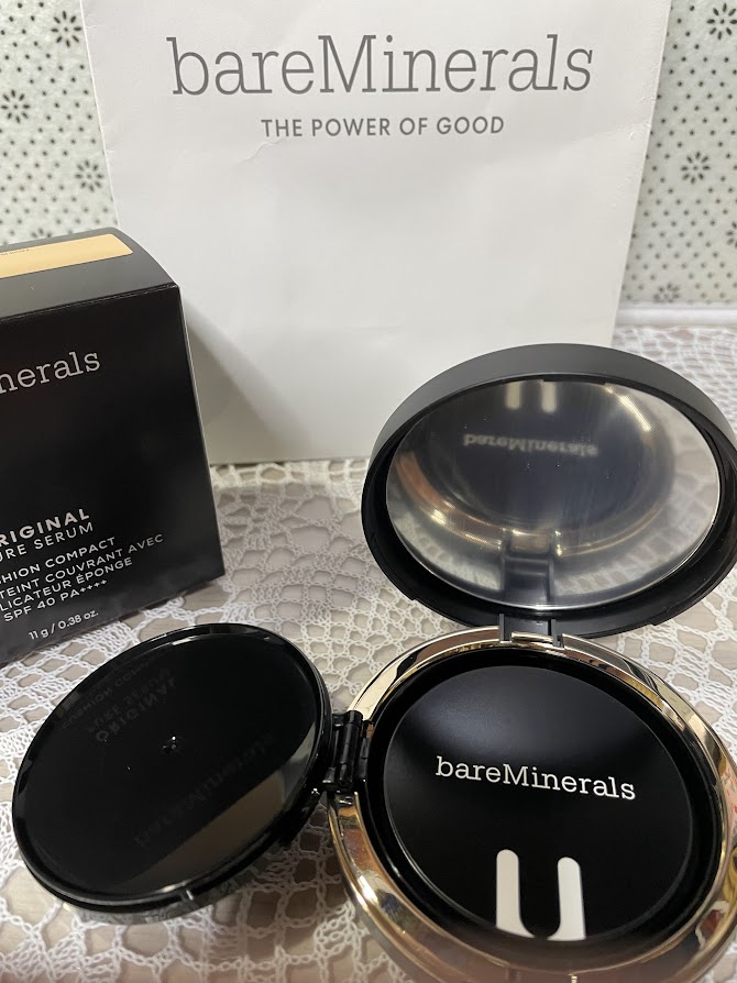 オリジナル ピュア セラム カバーアップ クッション/bareMinerals/クッションファンデーションを使ったクチコミ（3枚目）