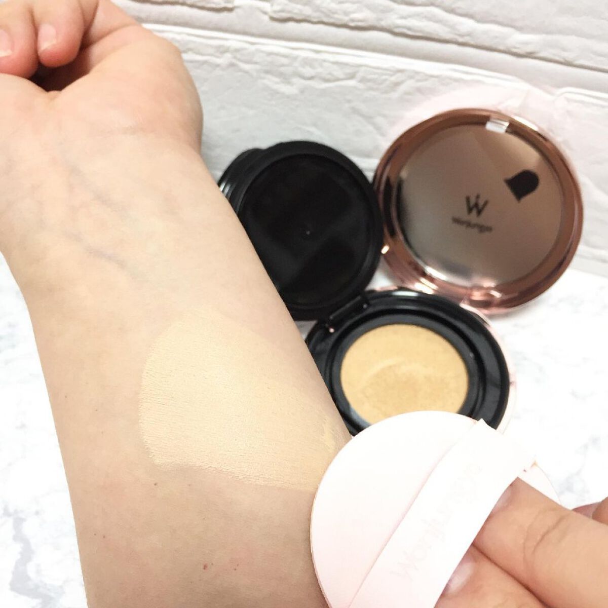 ウォンジョンヨ フィッティングクッション グロウ 03 ペールベージュ/Wonjungyo/クッションファンデーションを使ったクチコミ（3枚目）