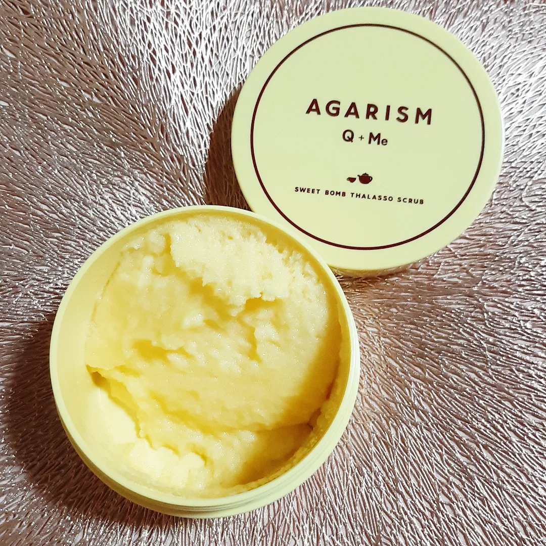 Q+Me スウィートボムタラソスクラブレモンティーの香り/AGARISM/バストケア・ヒップケアを使ったクチコミ（1枚目）