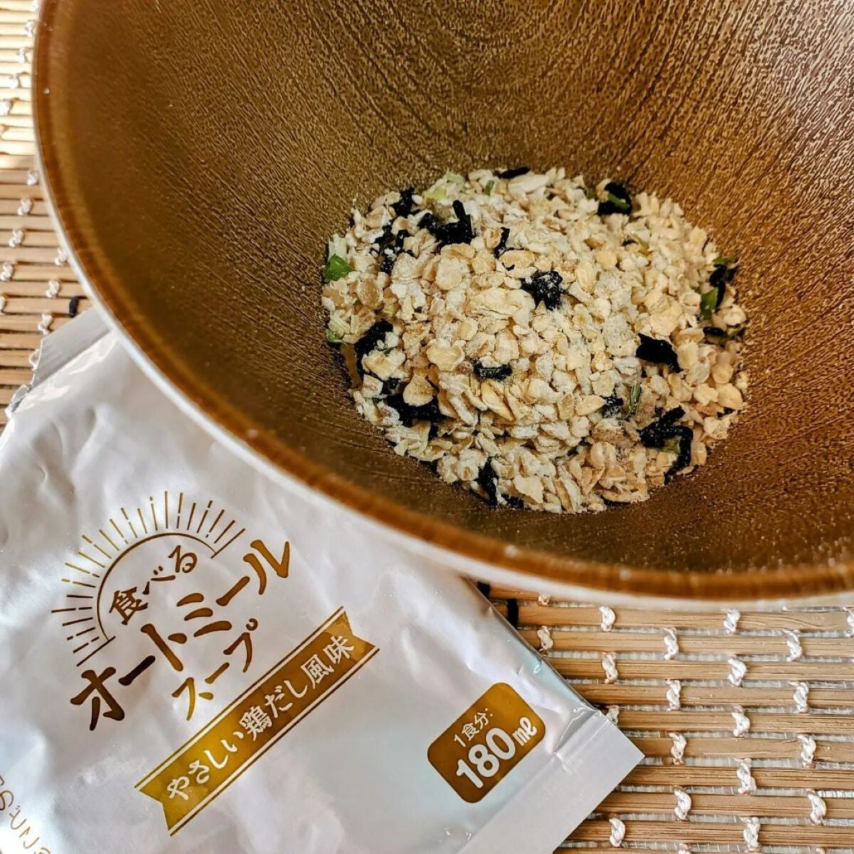 ぷにゃんこ主婦【フォロバ】 on LIPS 「理研ビタミン/リケン食べるオートミールスープやさしい鶏だし風味..」(4枚目)