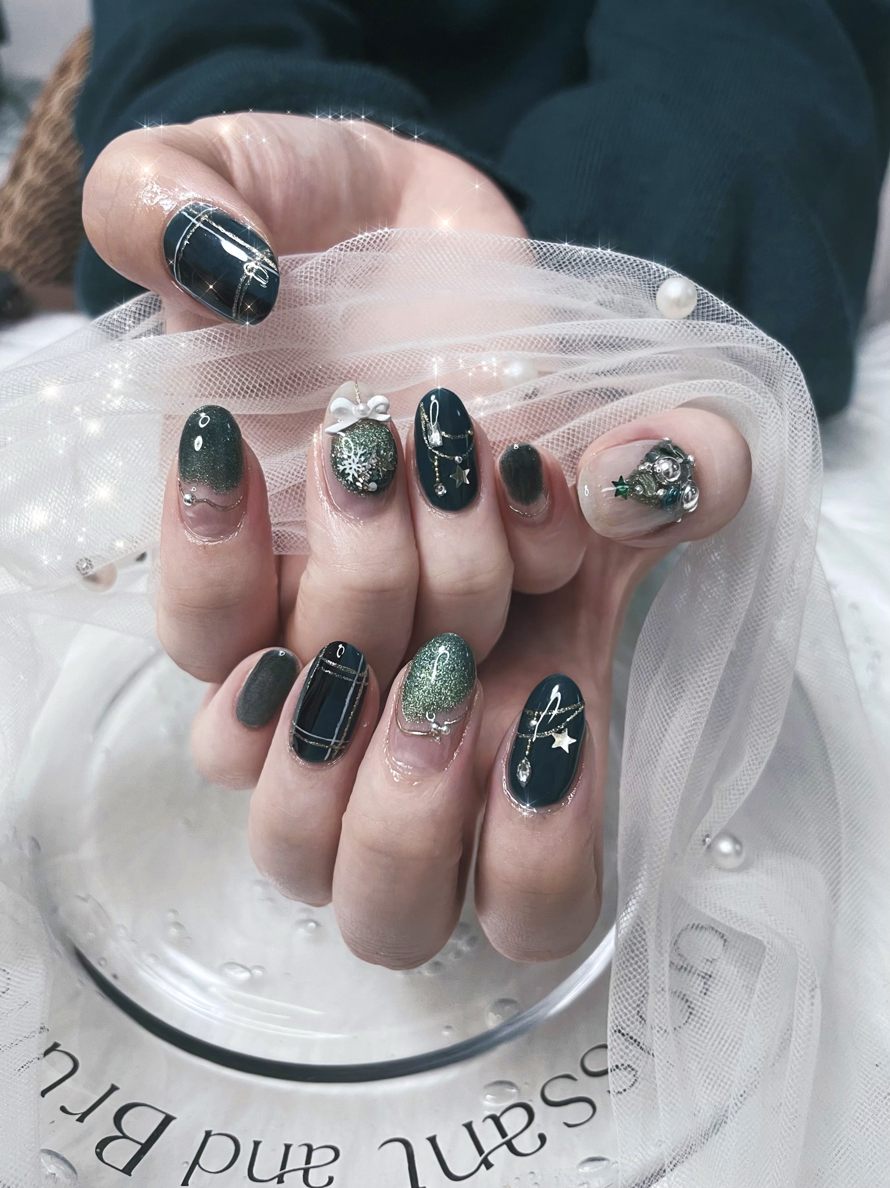 #クリスマスネイルのネイルデザイン