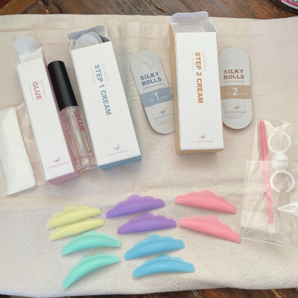 EYE2IN 低刺激 セルフプロ用 まつげパーマ 3種 セット/Qoo10/その他キットセットを使ったクチコミ(2枚目)