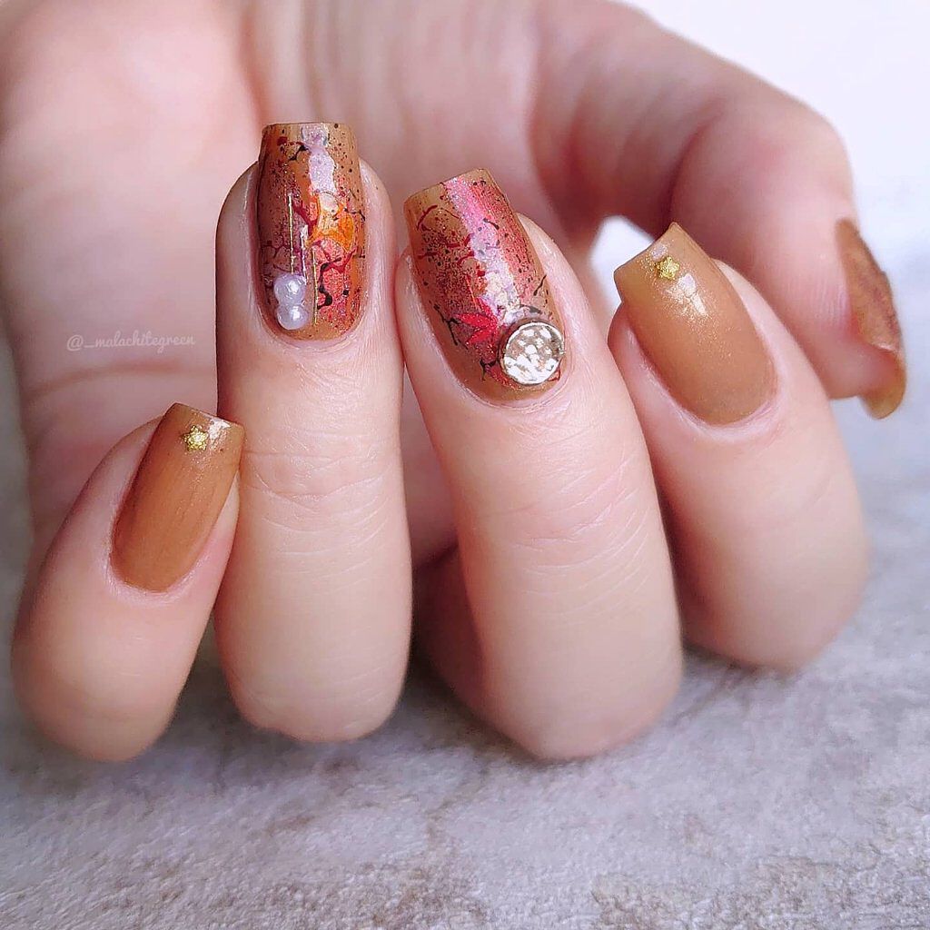 四季彩まといネイル 303 珈琲ゼリー/kyo・miori/マニキュアを使ったクチコミ（2枚目）