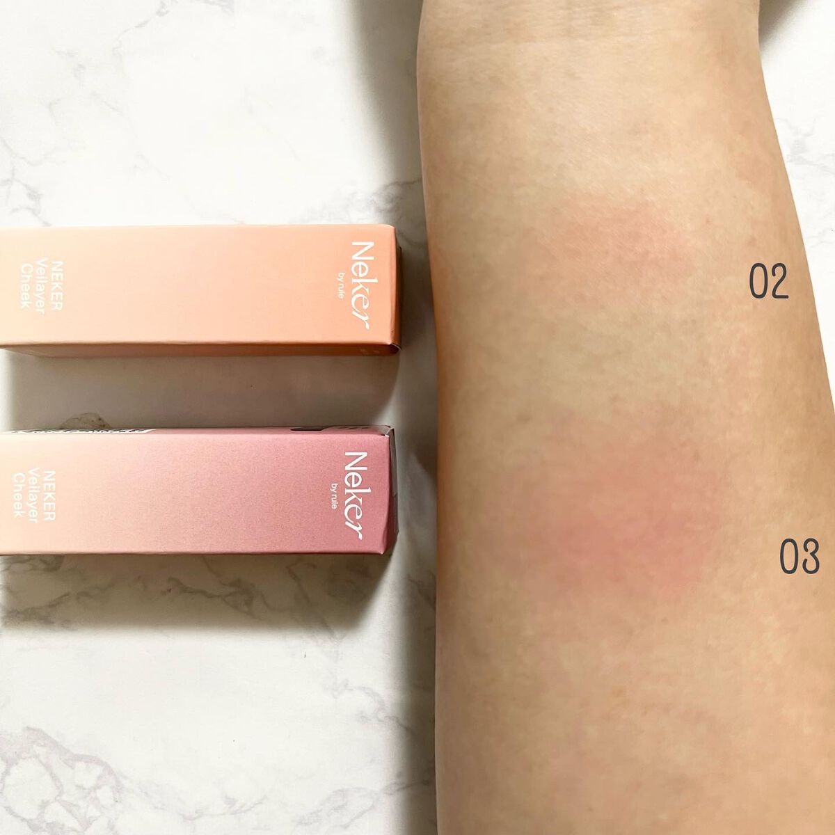 ベールレイヤーチーク/Neker /リキッドチークを使ったクチコミ(4枚目)