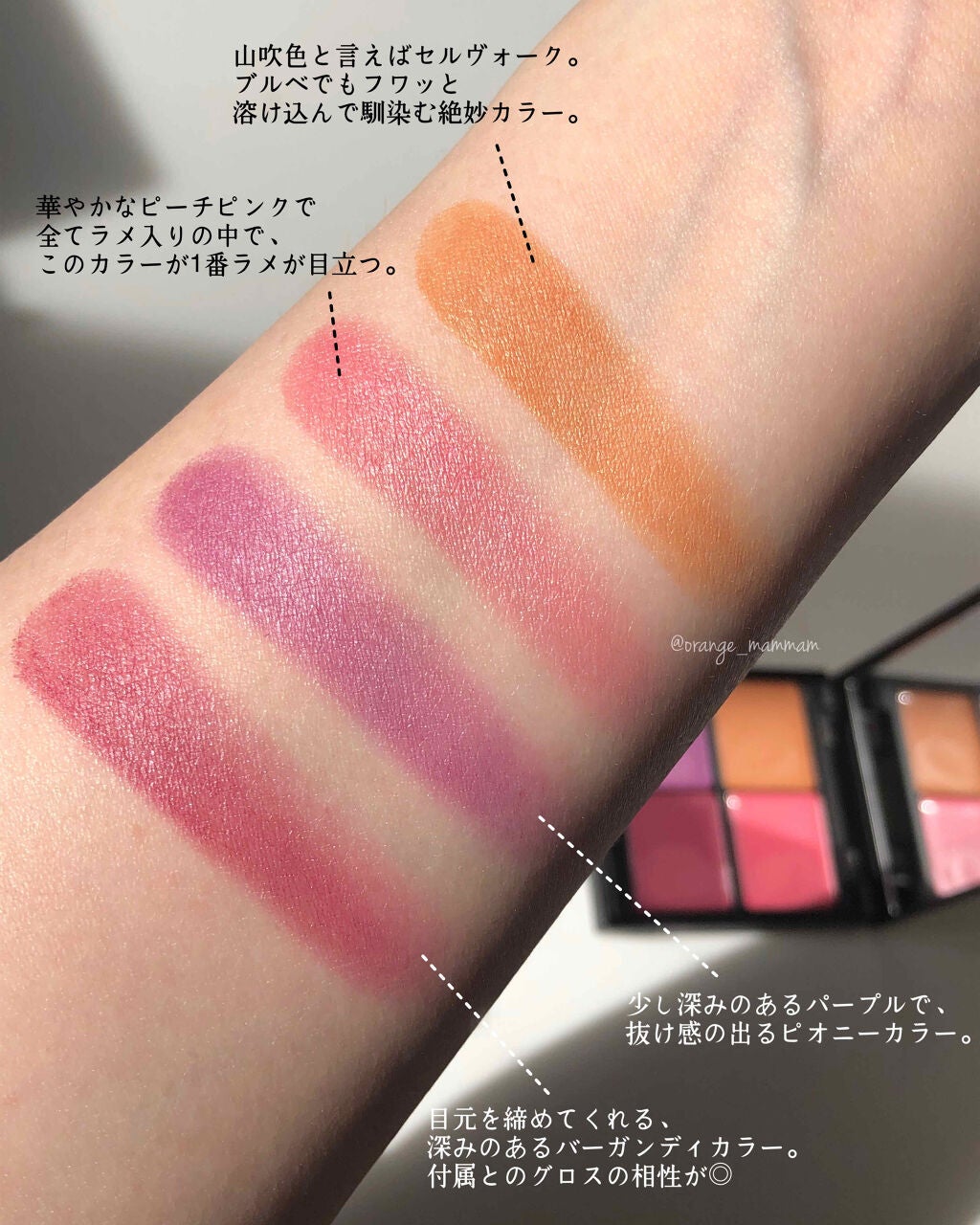 ブルーミング メイクアップキットA(クリームパレット)/Celvoke/メイクアップキットを使ったクチコミ(3枚目)