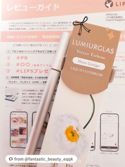 ベルベットアイブロウ/LUMIURGLAS/リキッドアイブロウを使ったクチコミ(1枚目)