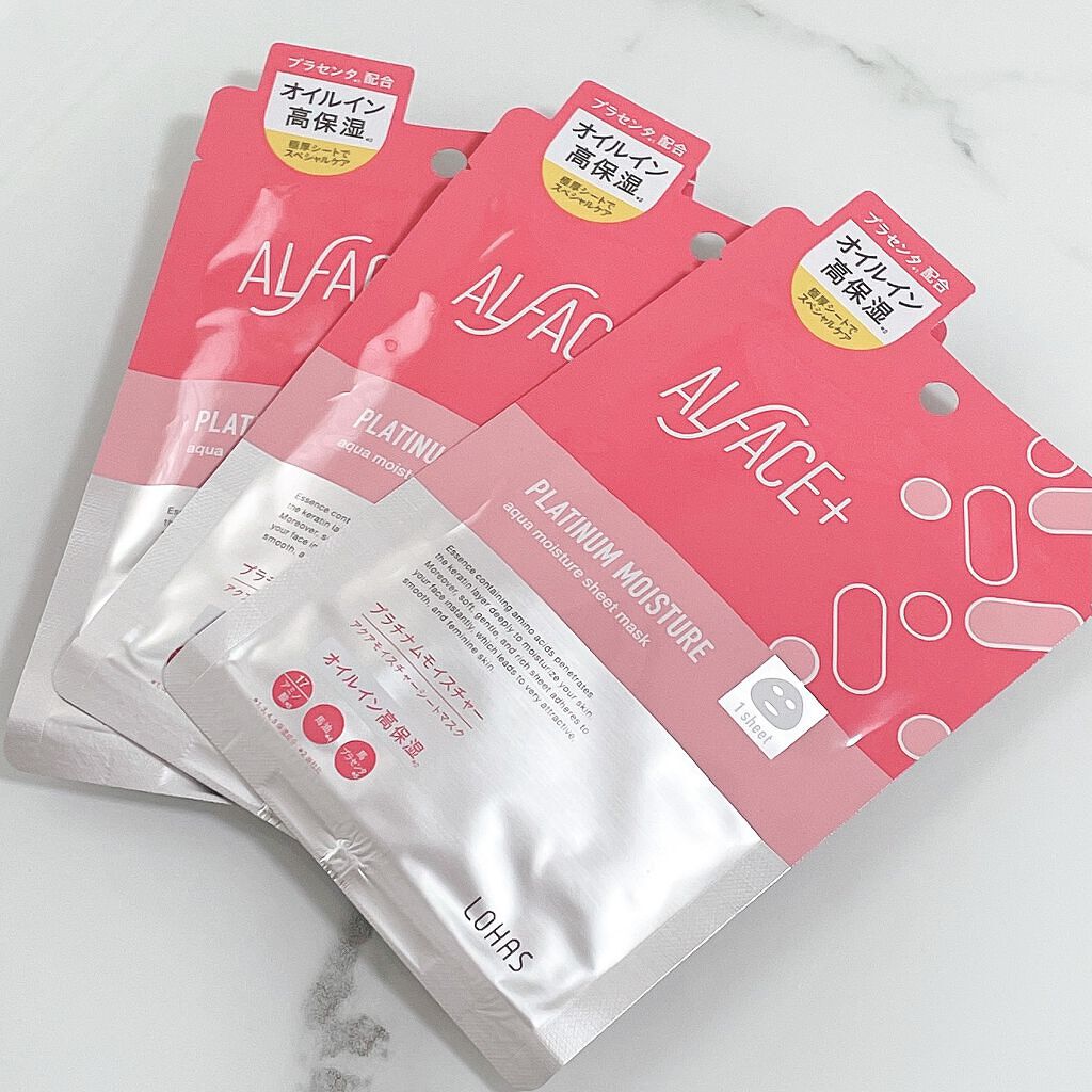プラチナムモイスチャー アクアモイスチャーシートマスク 1枚/ALFACE+/シートマスク・パックを使ったクチコミ（1枚目）