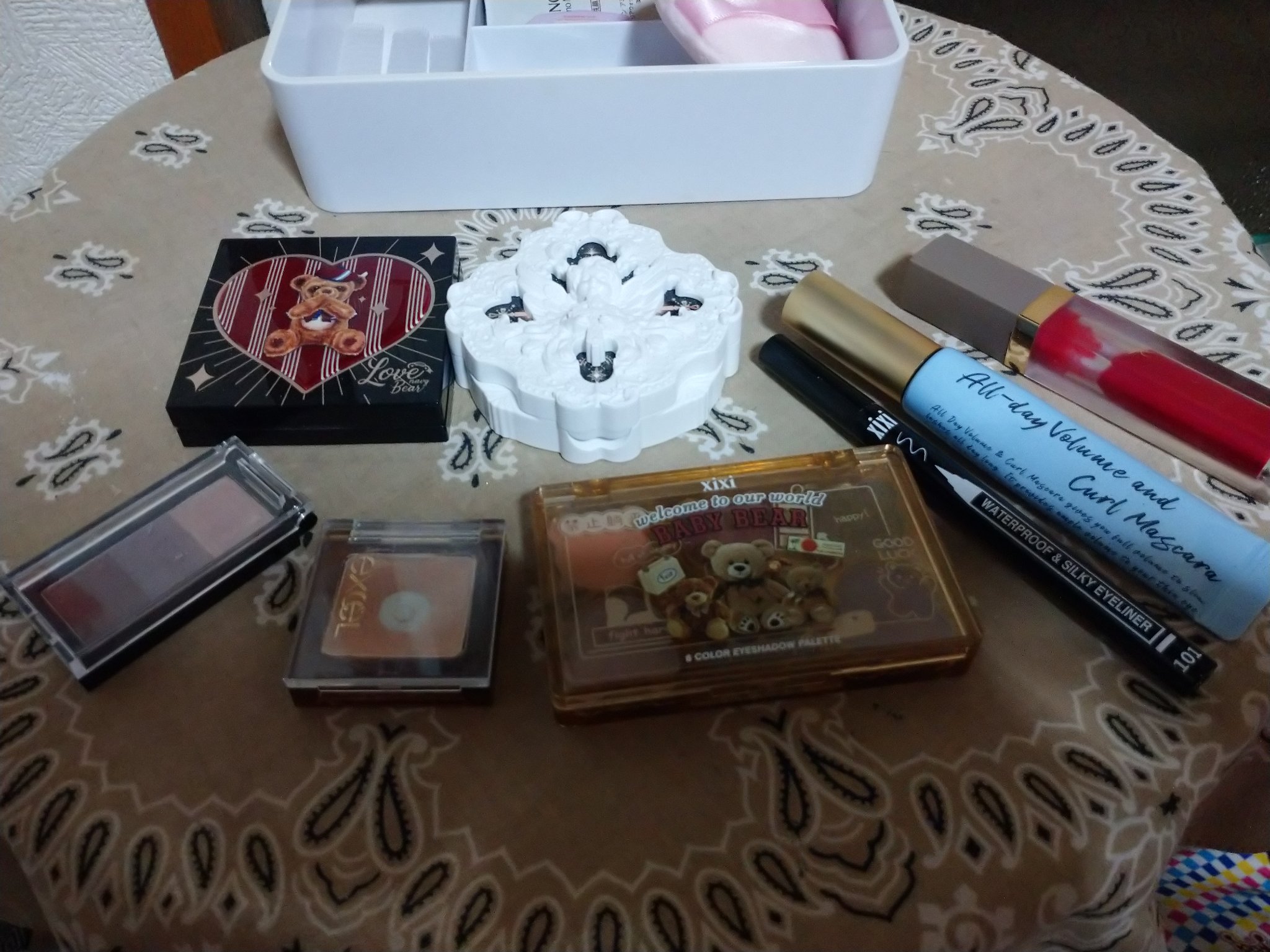 アルバイト熊6色アイシャドウ/xixi/アイシャドウパレットを使ったクチコミ（2枚目）