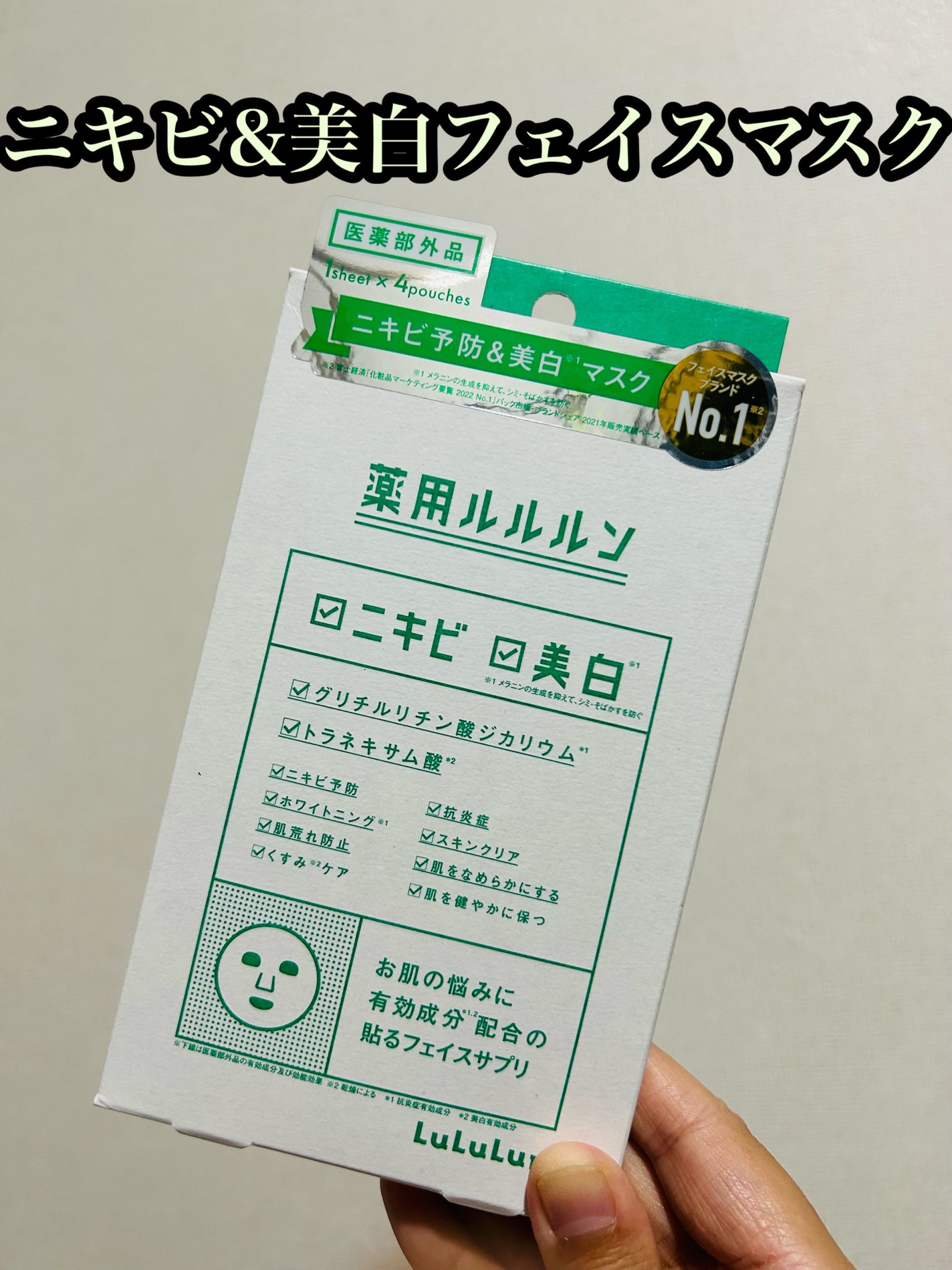 薬用ルルルン 美白アクネ/ルルルン/シートマスク・パックを使ったクチコミ(1枚目)