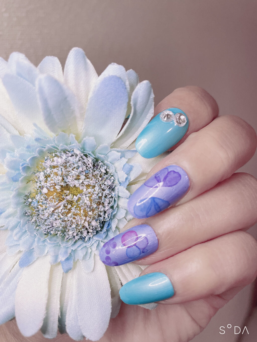 #紫陽花ネイル,#本日のネイルのネイルデザイン