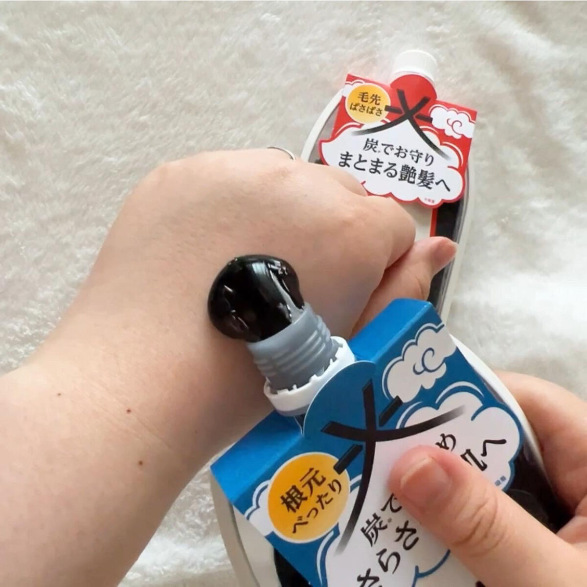 炭シャンプー／トリートメント/美髪同源 /市販シャンプーを使ったクチコミ（3枚目）