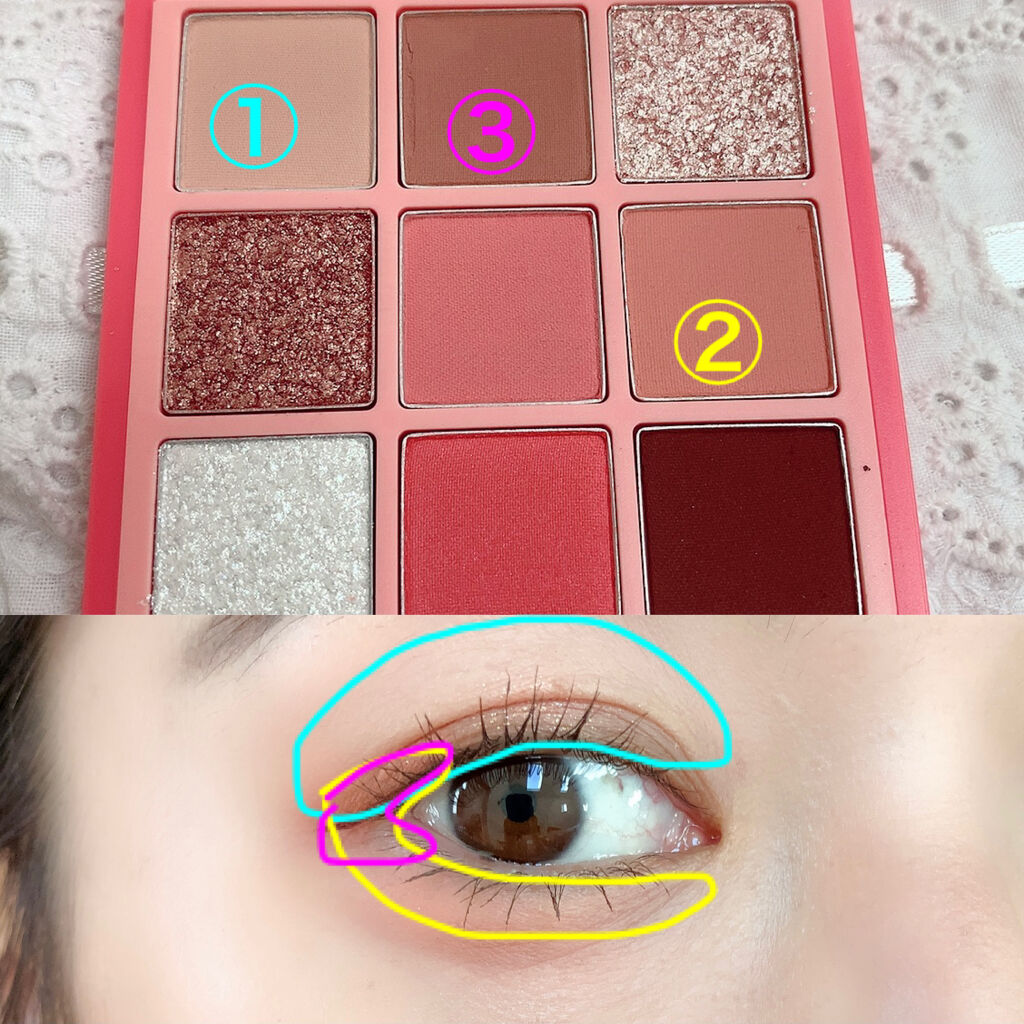 プレイカラーアイズ ローズクラッシュ/ETUDE/アイシャドウパレットを使ったクチコミ（3枚目）