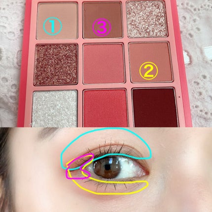 プレイカラーアイズ ローズクラッシュ/ETUDE/アイシャドウパレットを使ったクチコミ(3枚目)