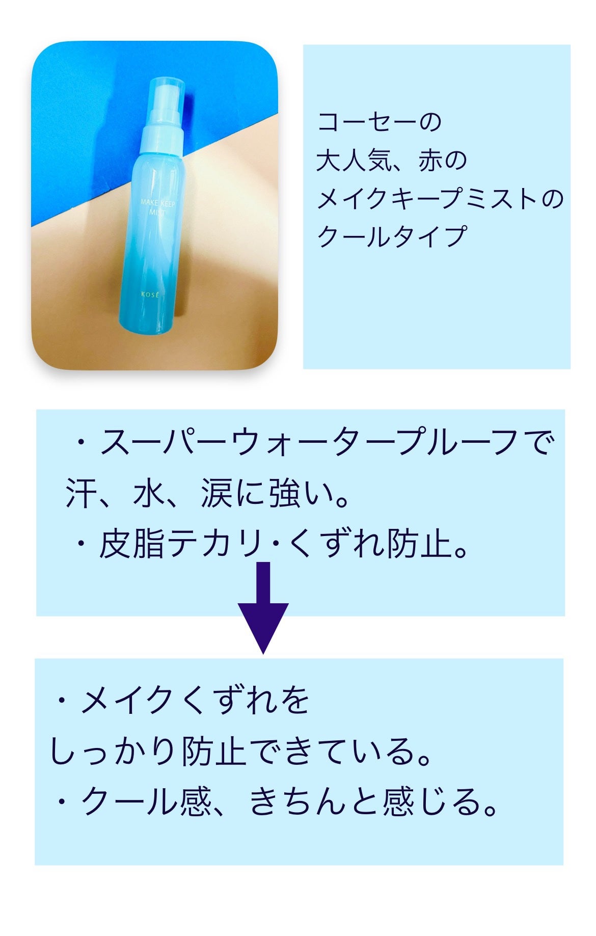 メイク キープ ミスト EX + COOL/コーセーコスメニエンス/フィックスミストを使ったクチコミ(2枚目)