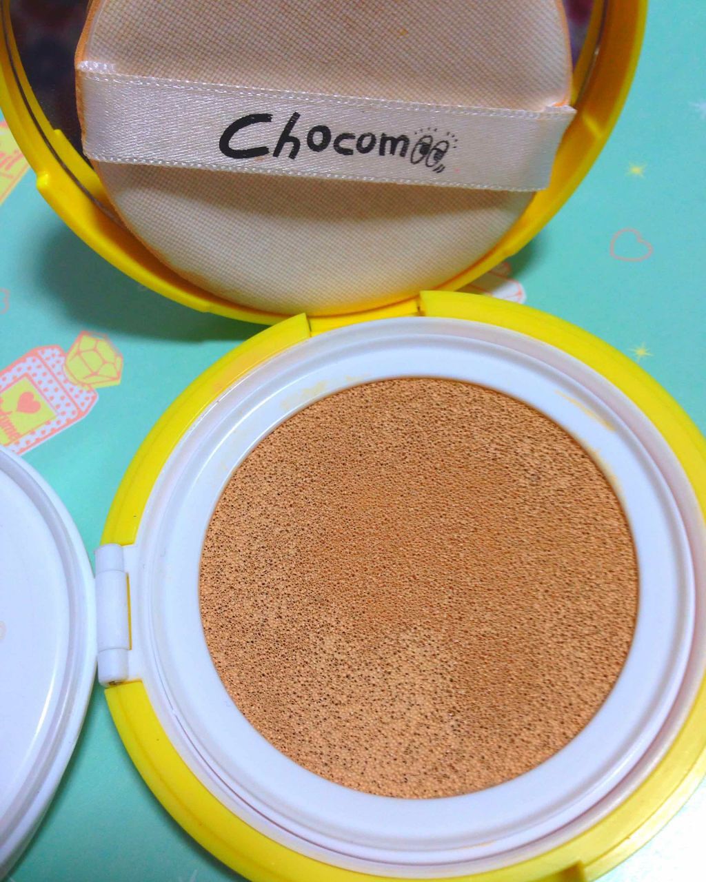 マイハート モイスチャークッション/CHOCOMOO COSMETICS/クッションファンデーションを使ったクチコミ（2枚目）
