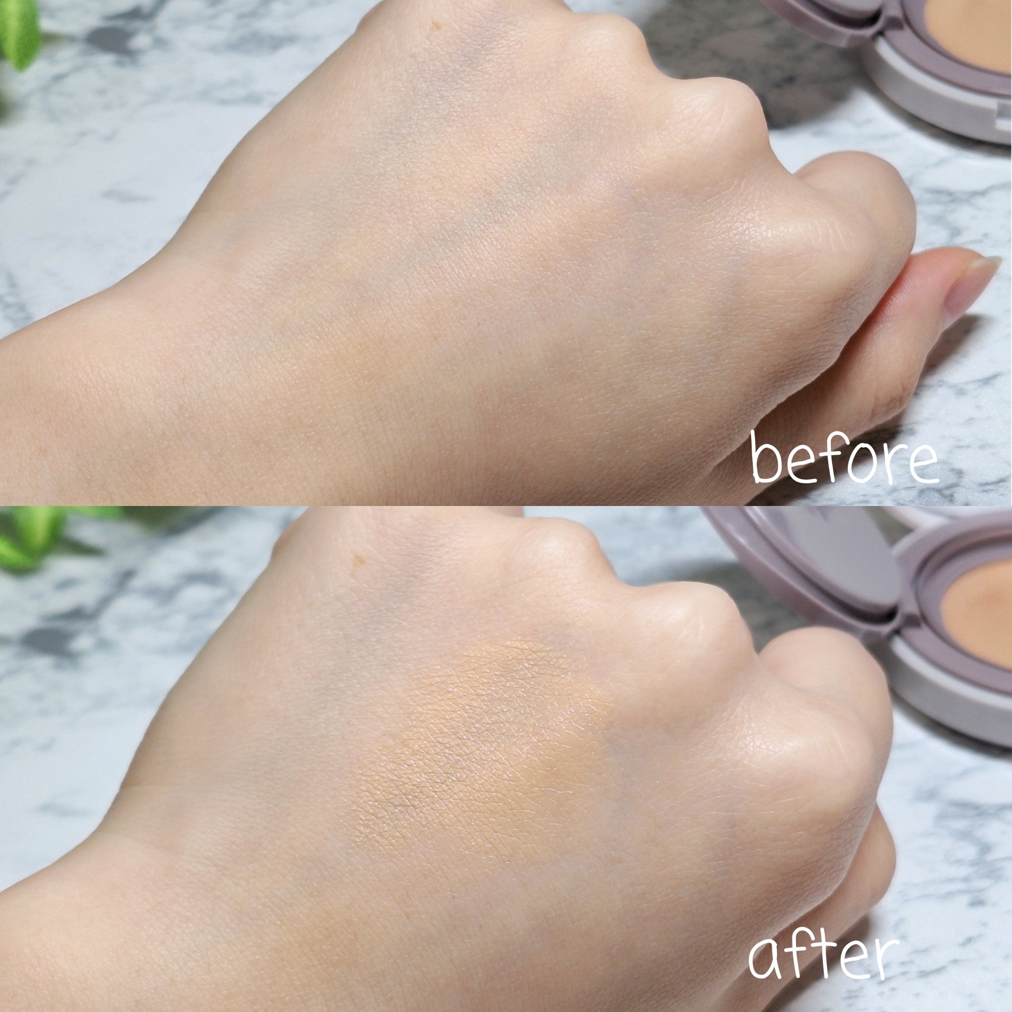 スーン　クッションコンシーラー　 02 ナチュラルベージュ/エリザベス/クッションファンデーションを使ったクチコミ（3枚目）